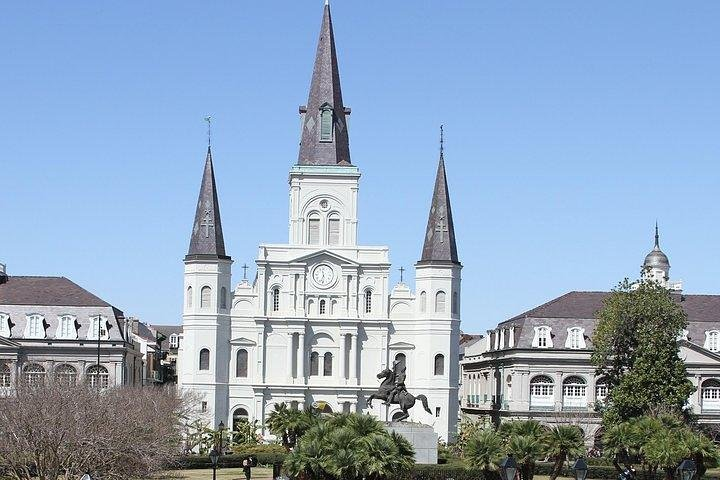 St. Louis Cathedral and 
the French Quarter
